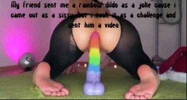 sexy anal solo sissy caption